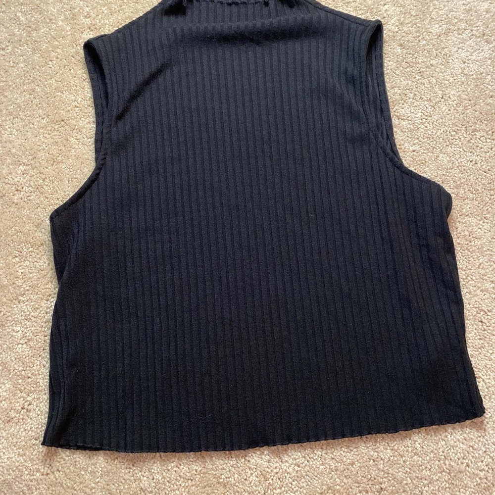 Black Ribbed Tank (SHEIN)